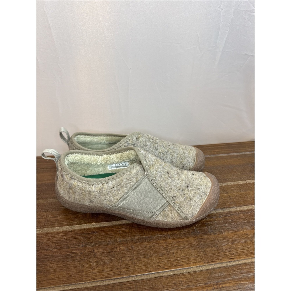 Keen‎ Howser II Womens Shoes Sz 6 Taupe Felt Black Slip On Comfortable Winter